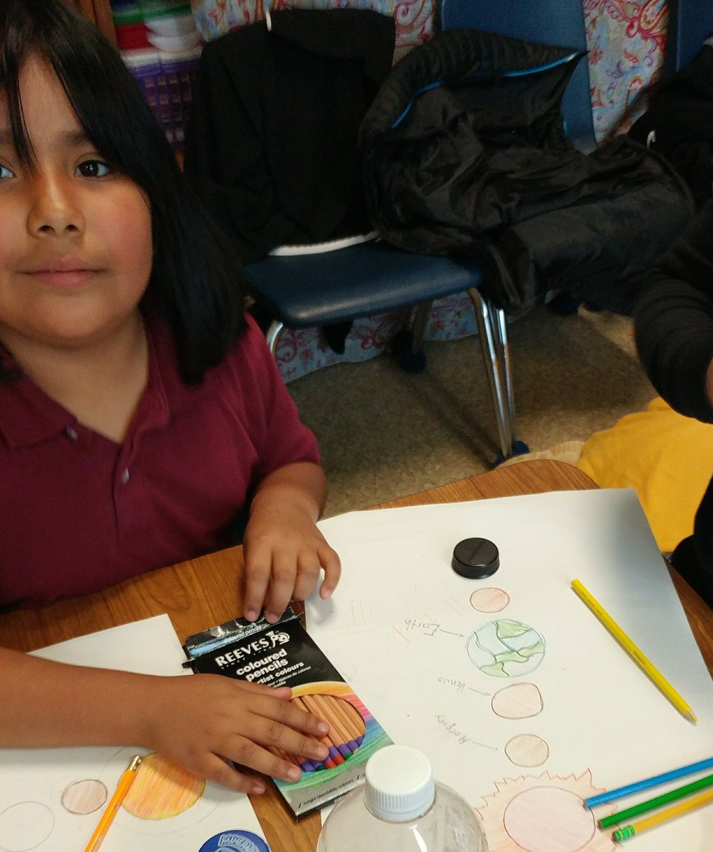 scienceatspeas's tweet image. Gr3 Bees researching fun facts &amp;amp; drawing our solar system. "To Pluto or not to Pluto, that is the question!" 😏😉😏 @SpeasGlobal #ExpModelDemo