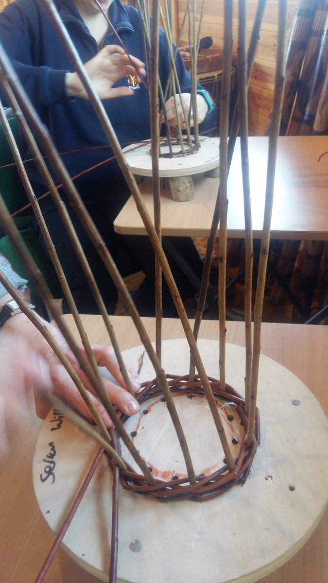 BeMoreSquirrel's tweet photo. #Willowwork in full flow with @CMetEnvironment Learning weaving skills with #Serenwillow https://t.co/719Oifjk2r