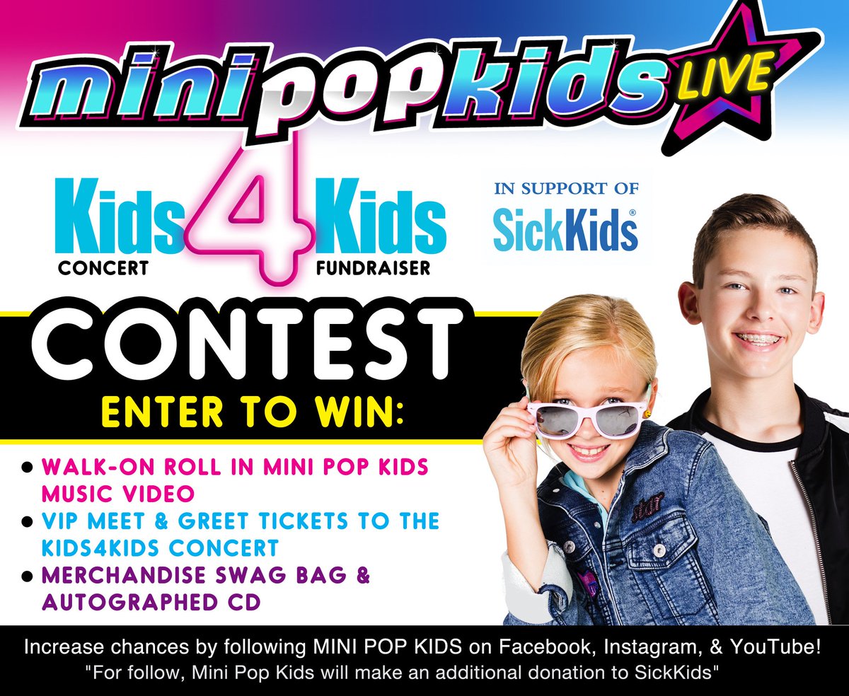 Mini Pop Kids Ultimate Mini Pop Kids Contest Want To Be A Star In Our Next Musicvideo And Be Vip At Our Kids4kids Concert Click The Link