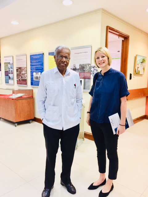 #HealthMeetsHistory activist former #UniversityoftheWestIndies #UWI Chancellor Sir George Alleyne @pahowho brought @ncdalliance CEO Katie Dain #civilsociety to @uwimuseum during a visit @UWImona #ComeAgain @CAIHRJa @UWIMEDSCI1 @UN @BFUWI @the_afuwi @UWIalumnionline @JamaicaHealth