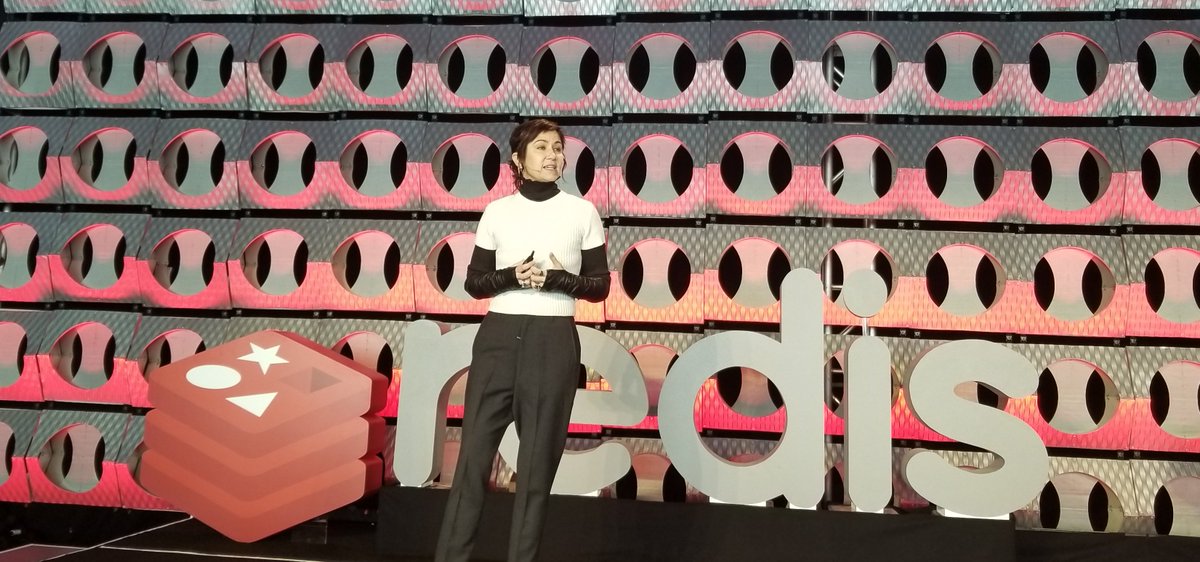 Redisinc's tweet photo. .@sarahnovotny Head of Open Source Strategy - @googlecloud now supports #Redis. #RedisConf https://t.co/xiCj0gwD0o