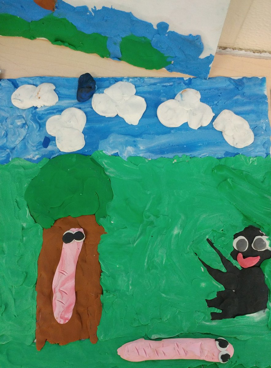 JessopJS's tweet image. We completed our art work today after reading &quot;The One and Only Ivan&quot;. We used visualizing to help create our scenes.