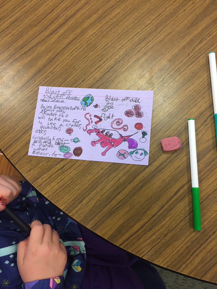LibraryTES's tweet photo. It's #PoemInYourPocketDay ! The 2nd, 3rd, and 4th grade students are prepared. https://t.co/0Ia8rXExgb