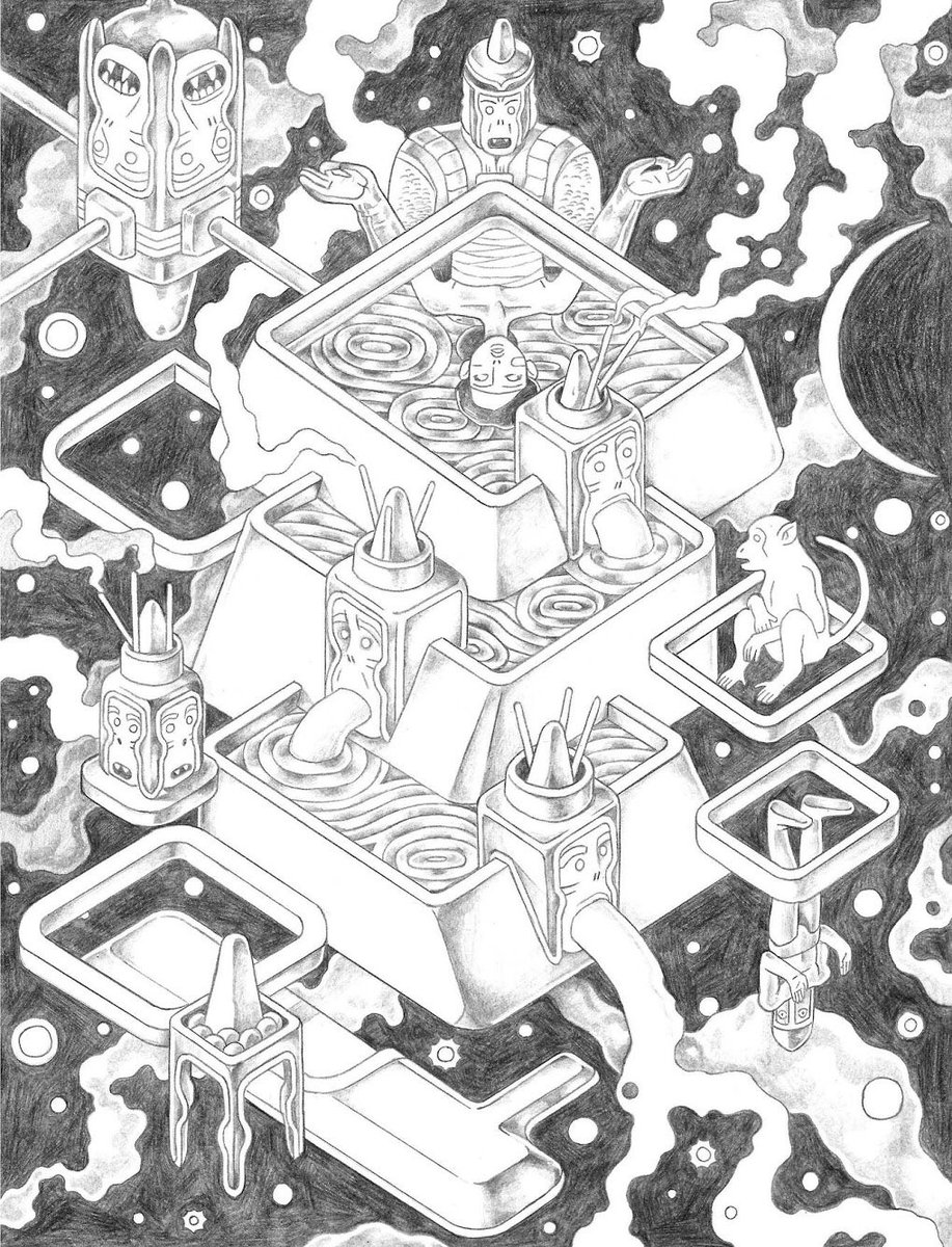 Print_Stuff's tweet photo. Tonight brings you @TKindley. Tom Kindley’s work is inspired by a wide range of subject matter but a common theme that he is drawn to is Mythology. His ideas are usually realised in zines or comics that are risograph printed. See more this Saturday! #printstuff2018 #zines #riso https://t.co/Yeo9fjnDFu