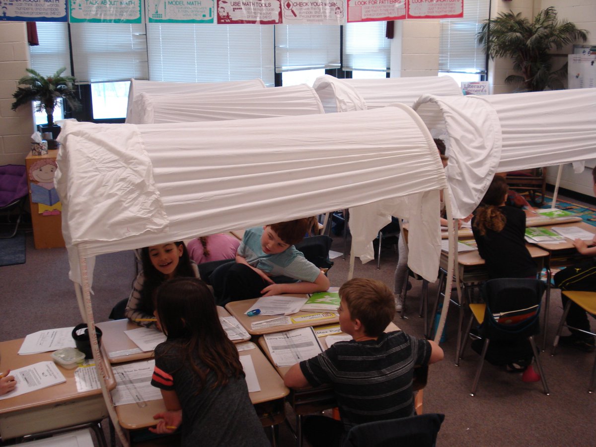 Darlavanetten's tweet photo. Lincoln third graders are ready for the long journey west! 
#112pride @LincolnLions112 #engage112 https://t.co/r40DEwLdbW