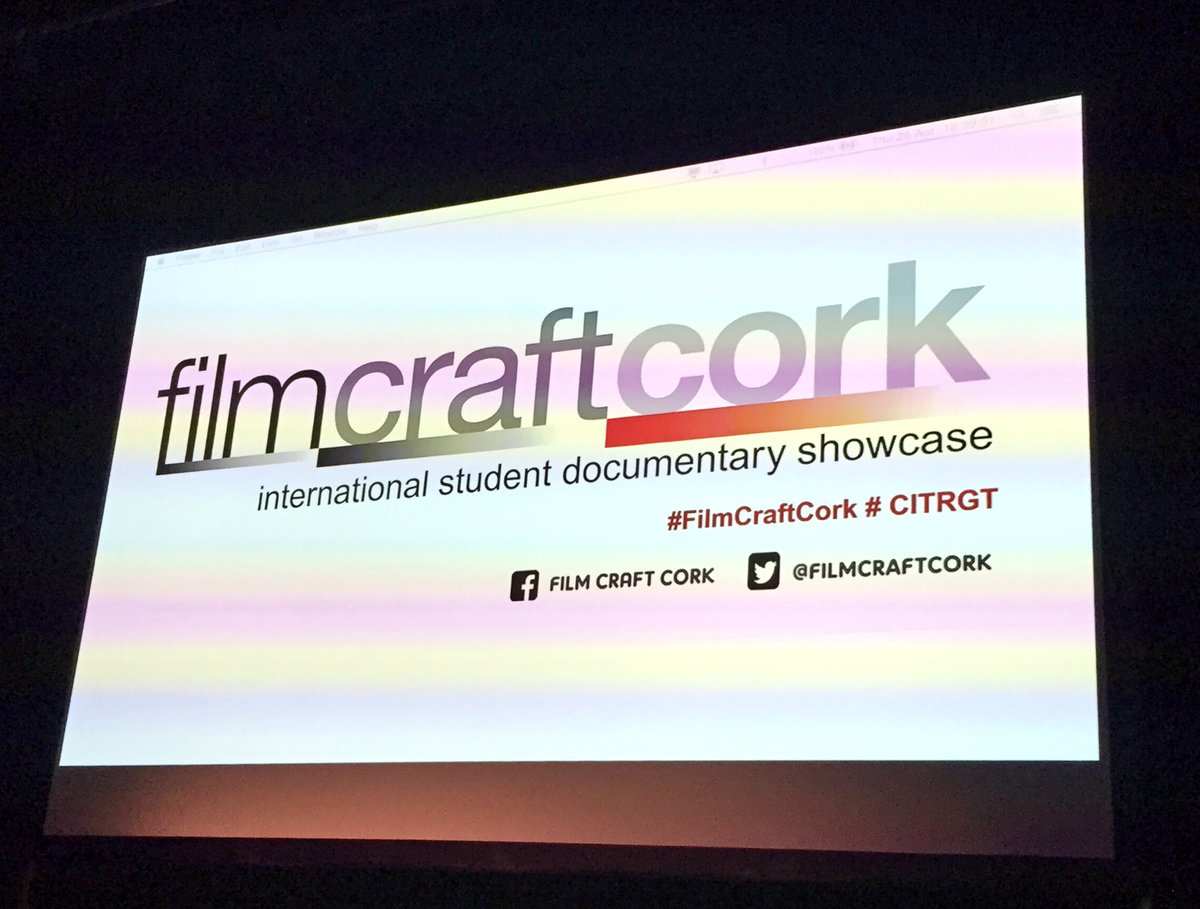 After all the years - finally - so happy to see the inaugural <a href="/FilmCraftCork/">FilmCraftCork</a> international student documentary showcase getting underway here <a href="/CIT_ie/">CIT is now MTU - Munster Technological University</a>. Entrants from Ireland, the UK, the Netherlands and Vietnam. Big thanks to @ArtsOfficeCIT for all the support.