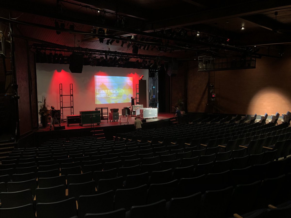 DougB_ShawTV's tweet photo. Setting up in the #kelowna theatre for the @cityofkelowna #community #awards watch on  @ShawTVOkanagan https://t.co/659IkvoZYK