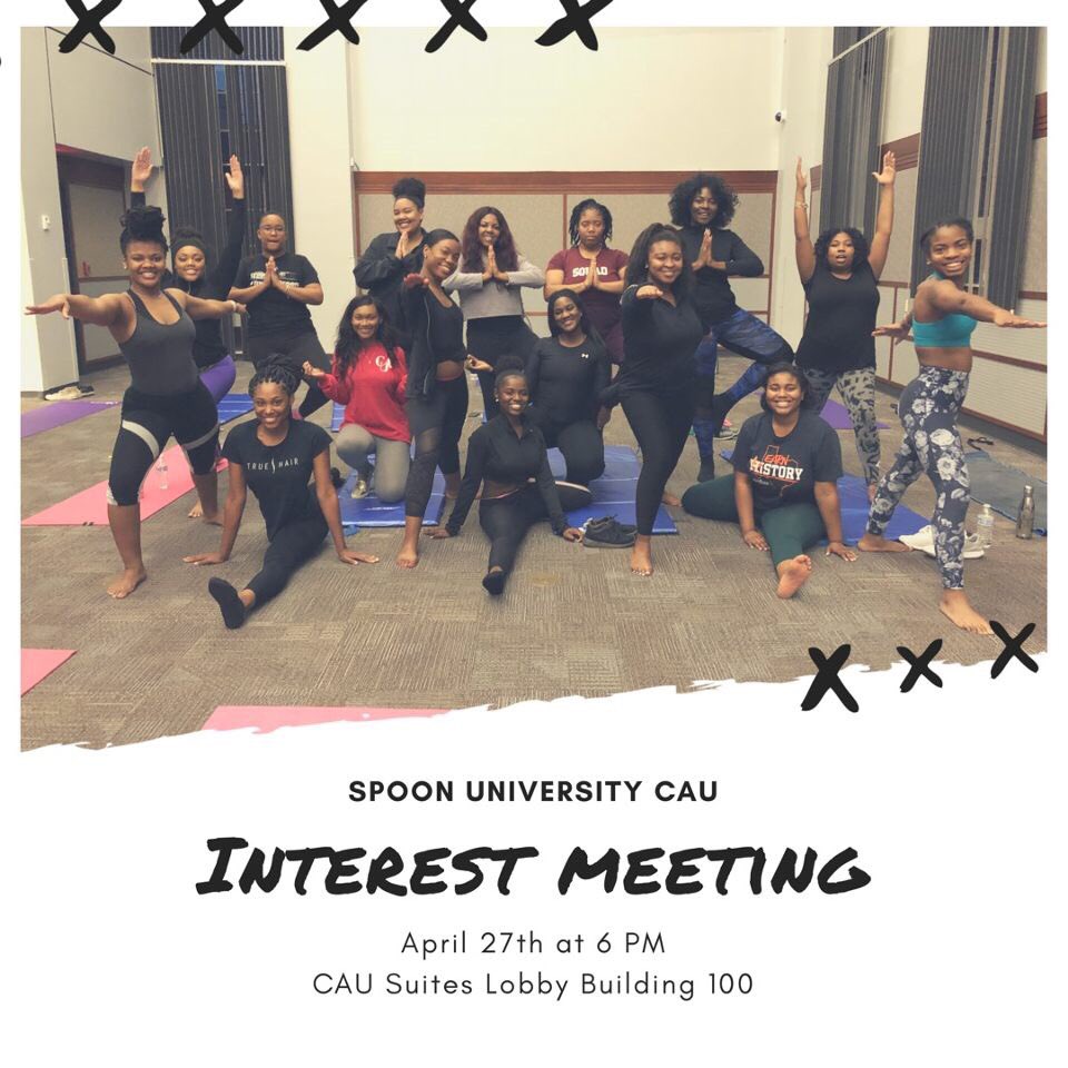 alexissgraceee's tweet image. Interested in joining Spoon University CAU in the fall?! Join us TOMORROW for our end of the year interest meeting. We’ll answer any questions you might have about our organization &amp;amp; let you know why you should be a member of our organization. #spoonuniversity