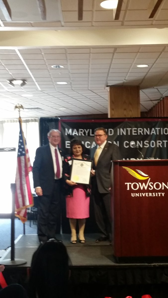 We are excited to proclaim today as International Education Day at the inauguration of #StudyMaryland <a href="/TowsonU/">Towson University</a>