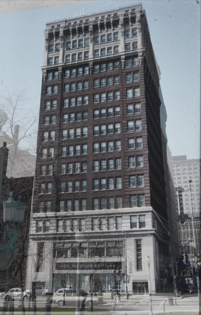 CCCArchives's tweet photo. #ArchitectureApril #TBT The Alexandroff Campus Center at 600 S. Michigan Ave was originally built in 1906. The building is 15 stories high with brick and stone exterior, designed in a classical style. It was first acquired by Columbia in 1975. https://t.co/BiFyqLkFtg https://t.co/MNaFocM6wv