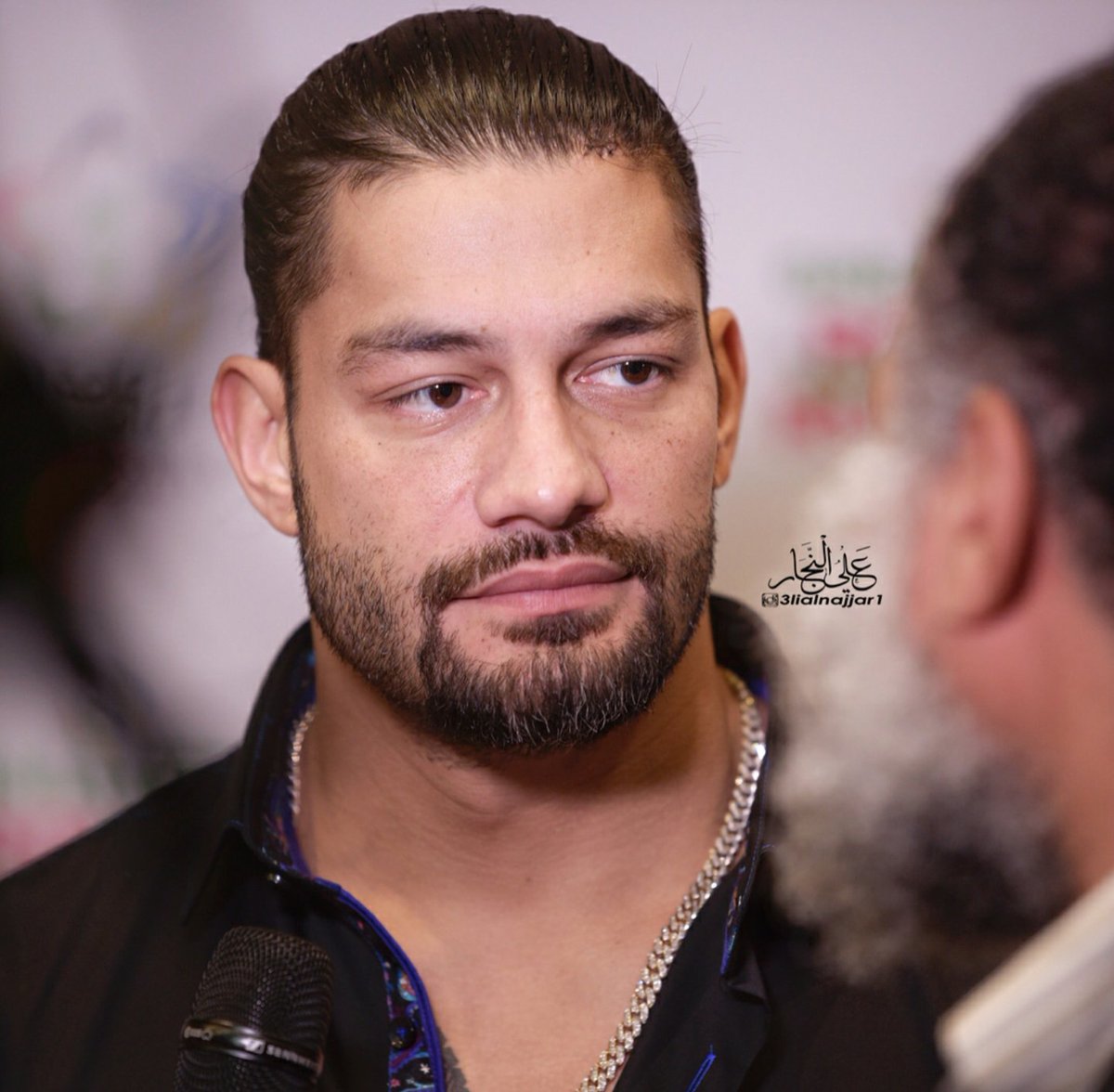 TheRREmpire_'s tweet photo. The Big Dog @WWERomanReigns doing media for #WWEGRR alongside @FinnBalor  , @WWERollins &amp; @TitusONeilWWE #WWE #WWEGRR #SaudiArabia #Jeddah  #romanempire #samoanbadass #SamoanPowerhouse (cr: 3lialnajjar1/IG) https://t.co/ymCfVDaxui