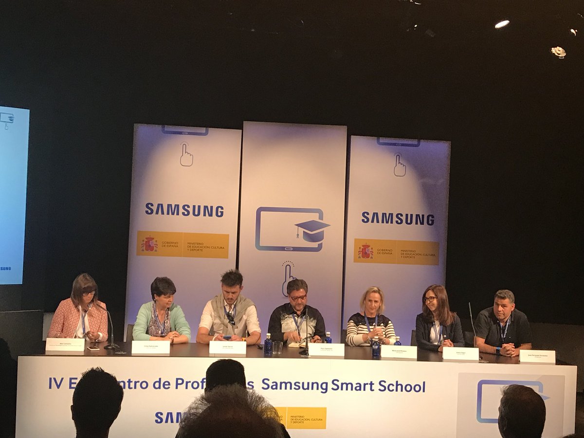 ccuevasrr's tweet photo. Mesa redonda en IV Encuentro #SamsungSmartSchool18 
Aportaciones innovadoras y aulas del futuro. https://t.co/DLT0Rh0p9W