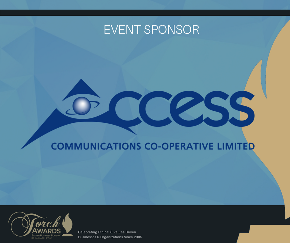 BBBcentralcan's tweet photo. Thank you to 2018 Torch Awards Media Sponsor @MyAccessCA for helping BBB celebrate ethical businesses, organizations, and students in Saskatchewan. #bbbsktorch #proudlocalethical https://t.co/qZJDSHUOew