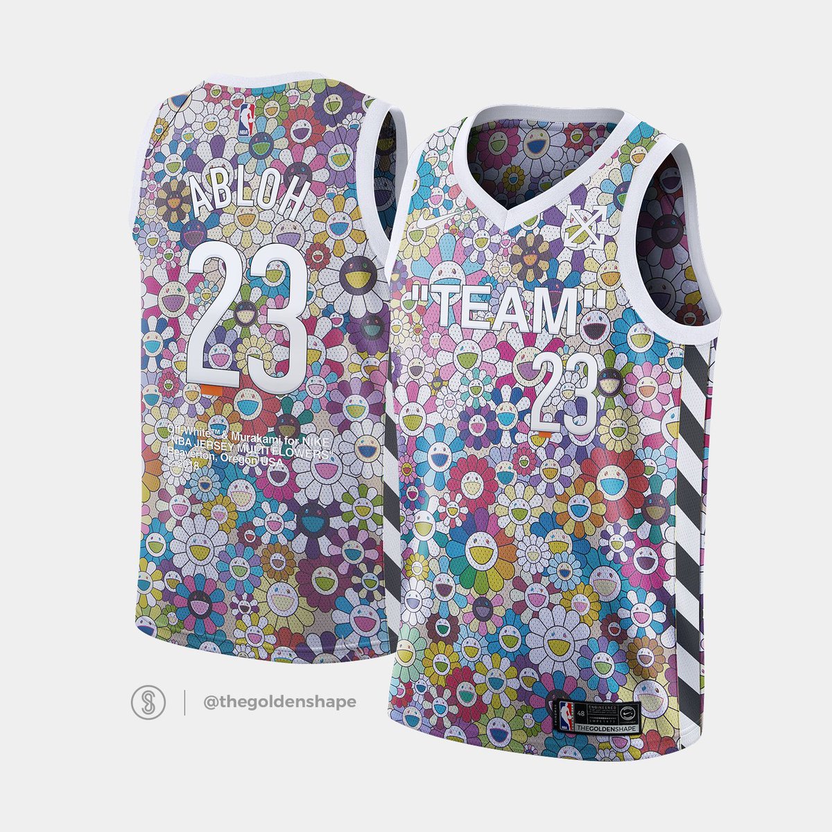 NBA Jersey Multi Flowers 