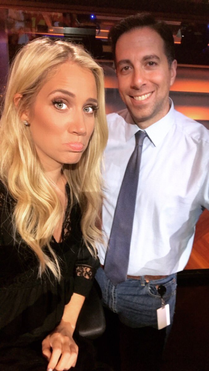 KristineLeahy's tweet photo. About to do my last Herdline news update ever! If you watch my Instastories, you know @Sharoofa is the guy behind the news, but so much more. Wouldn’t be the same without him. Team K-Sizzle ❤️ https://t.co/BZt5YrfSIj