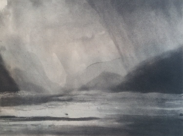 Travels with Copper and Wax, the new show by Norman Ackroyd RA CBE, offers a rare opportunity to see a wide range of Ackroyd’s early and recent etchings together, giving a unique insight into his work. Image: On Dingle Bay #Ackroydopc #dinglebay #normanackroyd #etching #aquatint