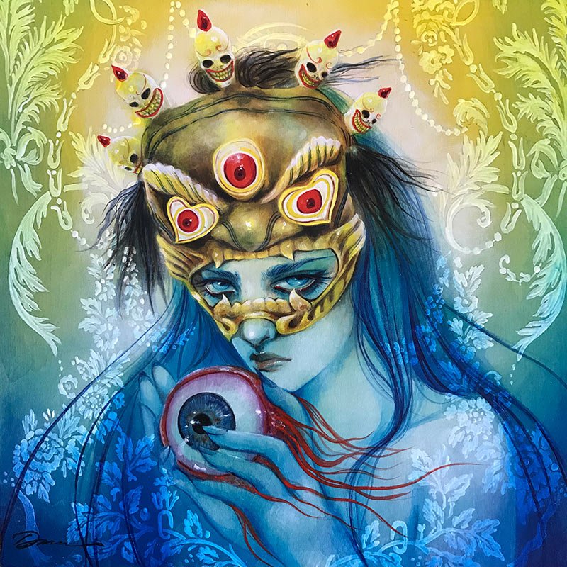 wowbywow's tweet photo. 'The Third Eye' by @laradann. Prosperity and protection can be yours! Available for purchase at https://t.co/QE2zygQY73

https://t.co/fnub3PsZQp

#laradann #art #painting #artshow #artcollector #microvisions #symbolism #protection #goodluck #thirdeye #wisdom #shiva #mask #power https://t.co/jNIuAiamiU