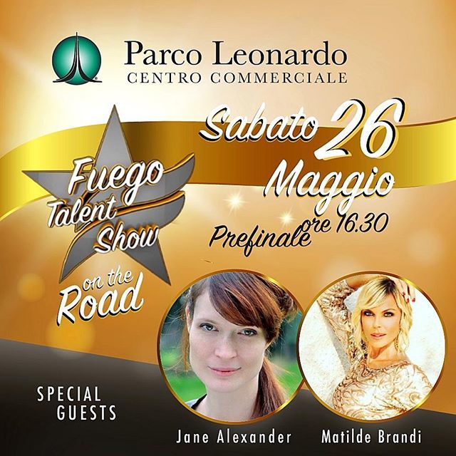 ParcoLeonardoCT's tweet photo. Save The Date! Sabato 26 MAGGIO h.16:30 #fuegotalentontheroad a #ParcoLeonardo
⭐ SPECIAL GUEST ⭐ #JaneAlexander e #MatildeBrandi una grande sfida di ballo firmata Fuego Talent Show!
.
.
.
#fuegotalentshow #ontheroad #simoneripa #milenamiconi #dance… https://t.co/AxdS86p5cq https://t.co/Z3lG4yL8AM