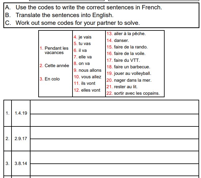 LightBulbLangs's tweet photo. Can you find and translate the sentences?  More resources like this here https://t.co/8BKax1Yu0m https://t.co/uqsZJzOV3k