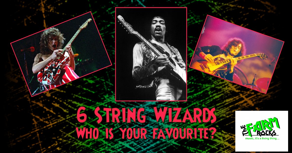 FarmRocksStudio's tweet photo. Six String Wizards! Who is your favourite? @hairnetradio1 @RockThisTwit @CGwbCM @trscustomdrums @Q107Toronto @RockpileClub @DaddarioandCo @CMW_Week @LongMcQuade #thefarmrocks #farmrocksstudios https://t.co/YHEXQk7LlJ