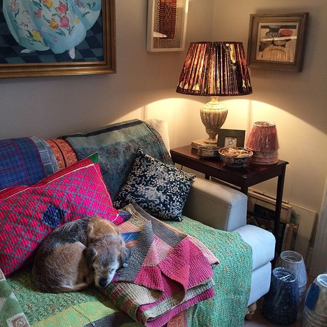 SamarkandDesign's tweet photo. End of a long day 💤 first day of sale at 35 Cubitt Terrace. Come along tomorrow or Saturday. #samarkanddesign #decorcafenetwork #silksareelampshade #vintagekantha https://t.co/hAjN3E9jiv https://t.co/oJJ1YrnJTn