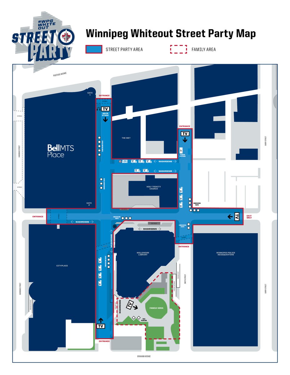 The #WPGWhiteout Street Party is expanding AGAIN! Take a look at the map. We’re growing to include more of Graham Avenue and Smith Street. We can now accommodate approximately 20,000 people!