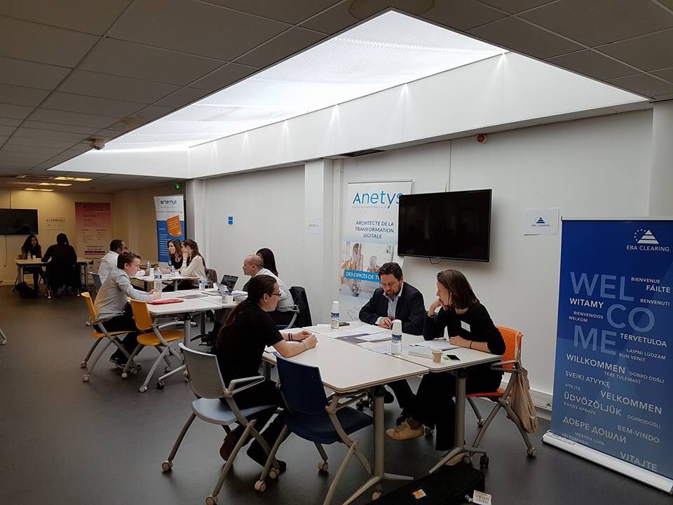 EPSIParis's tweet photo. Merci aux entreprises @ApsideGroupe @Loreal @AltersisInfo @GroupeArtemys @Anetys_FR @ebaclearing, Néo-Soft, NeoSpheres, @SopraSteria_fr  présentes aujourd'hui lors de notre Job Dating ! 
À très bientôt 😁 https://t.co/bKKblReu0G