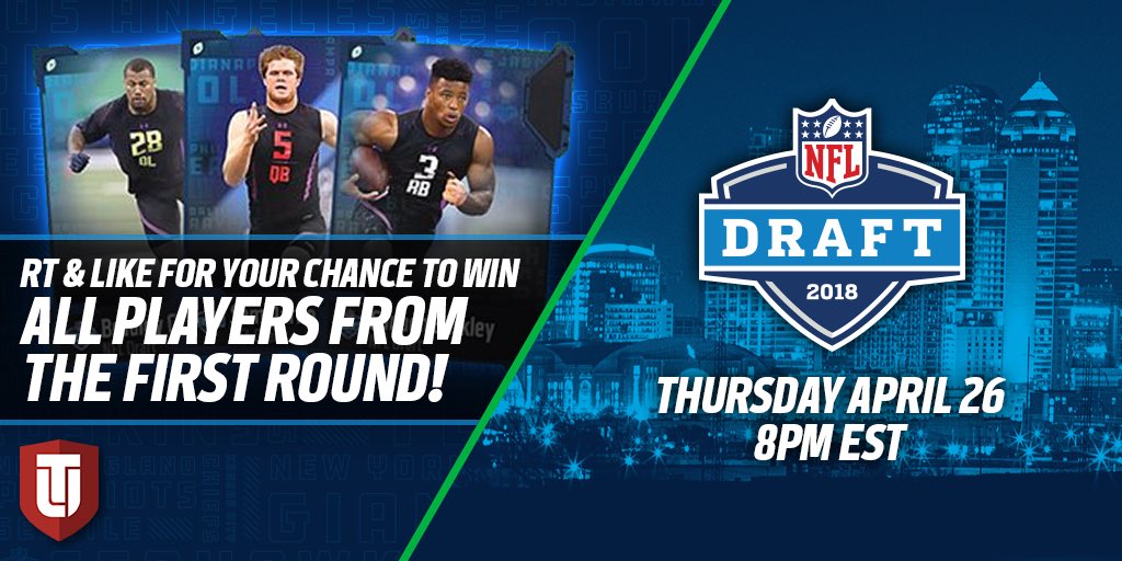 EASPORTS_MUT's tweet image. How would you like to score the entire first round of Madden Ultimate Team Players after all is said and done?! #MUTSeason  

RT / LIKE for a chance! #NFLDraft