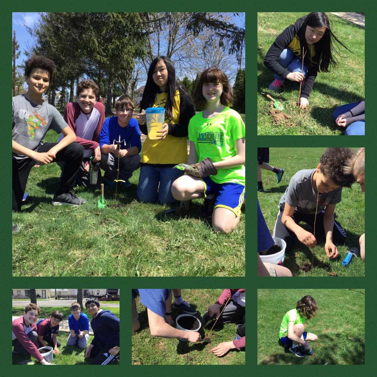 What a beautiful day to get our hands in the dirt and plant! 6th Ss honored Arbor Day by planting 5 flowering tree saplings to raise awareness in developed areas like ours...a cleaner, healthier environment is their passion!  <a href="/CBGaymanES/">George G. Gayman Elementary</a> #cbpen #taketheinitiative #ArborDay2018