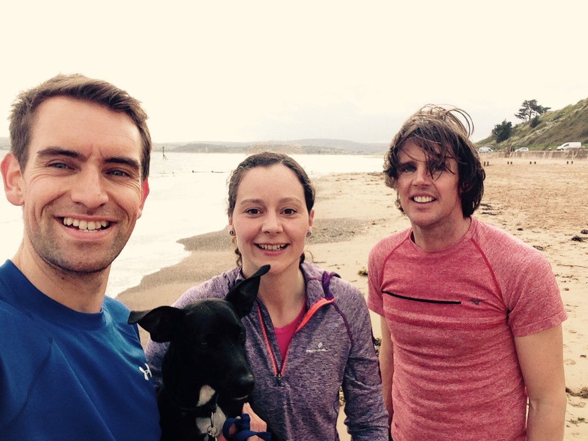 kir_evans1's tweet photo. Just ran 3.7 miles with @SandyPawsDevon for #milesformatt #finishformatt #LondonMarathon2018 #beachrun @Brathay https://t.co/XunSTRC9cT