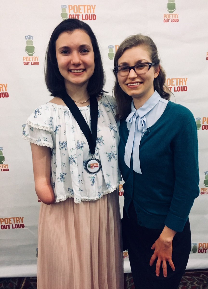 AZartscomm's tweet photo. We couldn't be prouder of AZ's 2018 #PoetryOutLoud State Champion Sophie Weinzinger! The Coconino High School junior made it to the final 9 in yesterday's national finals in Wash., DC! Congrats, Sophie, and thanks for making Arizona proud! #pol18 #AZAwesome @PoetryOutLoud @azds https://t.co/RdxmhQekq0