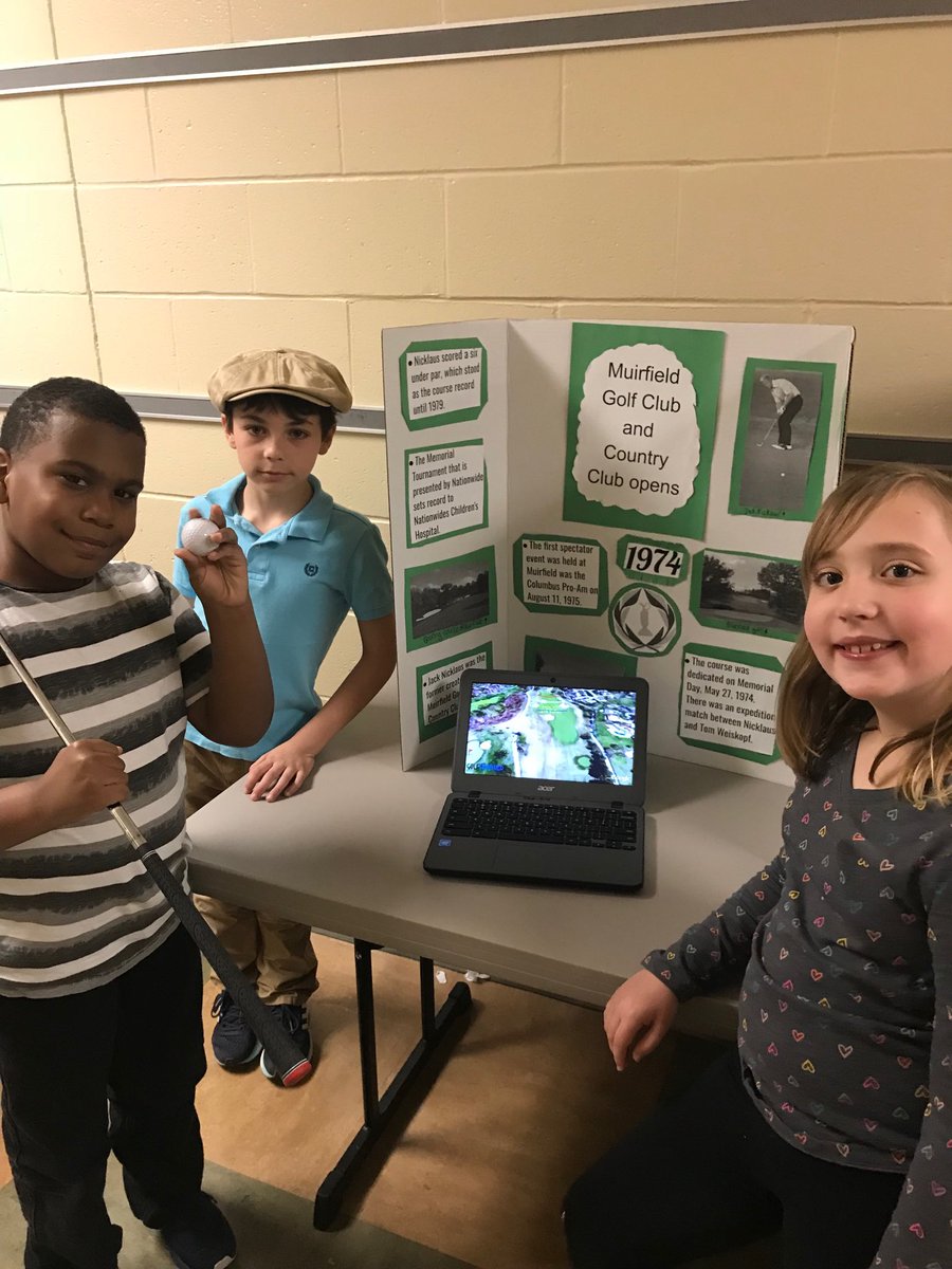 mrspalone10's tweet image. Ever wonder about the history of Muirfield Golf Club? Our kids can teach you!