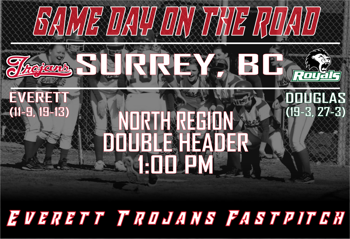 EvCC_Trojans's tweet photo. TROJAN GAMEDAY! #EvCCsb goes north of the border to take on @NWACSports RPI #1 ranked Douglas College. #UpsetAlert https://t.co/1lY7KM5JiY