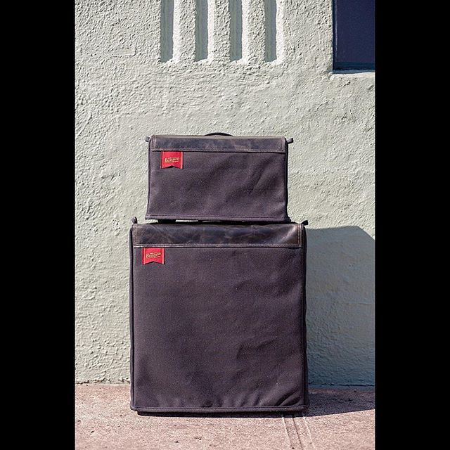 CullyCraft's tweet photo. Our new black leather on black waxed canvas material is now available as an upgrade on all of our amp covers. We’ve created patterns for most Fender models, all of the @bensonamps (Monarch Head/ Cab pictured here), and can create custom patterns for whatever amp you need cov… https://t.co/Mq1vbdEQVP