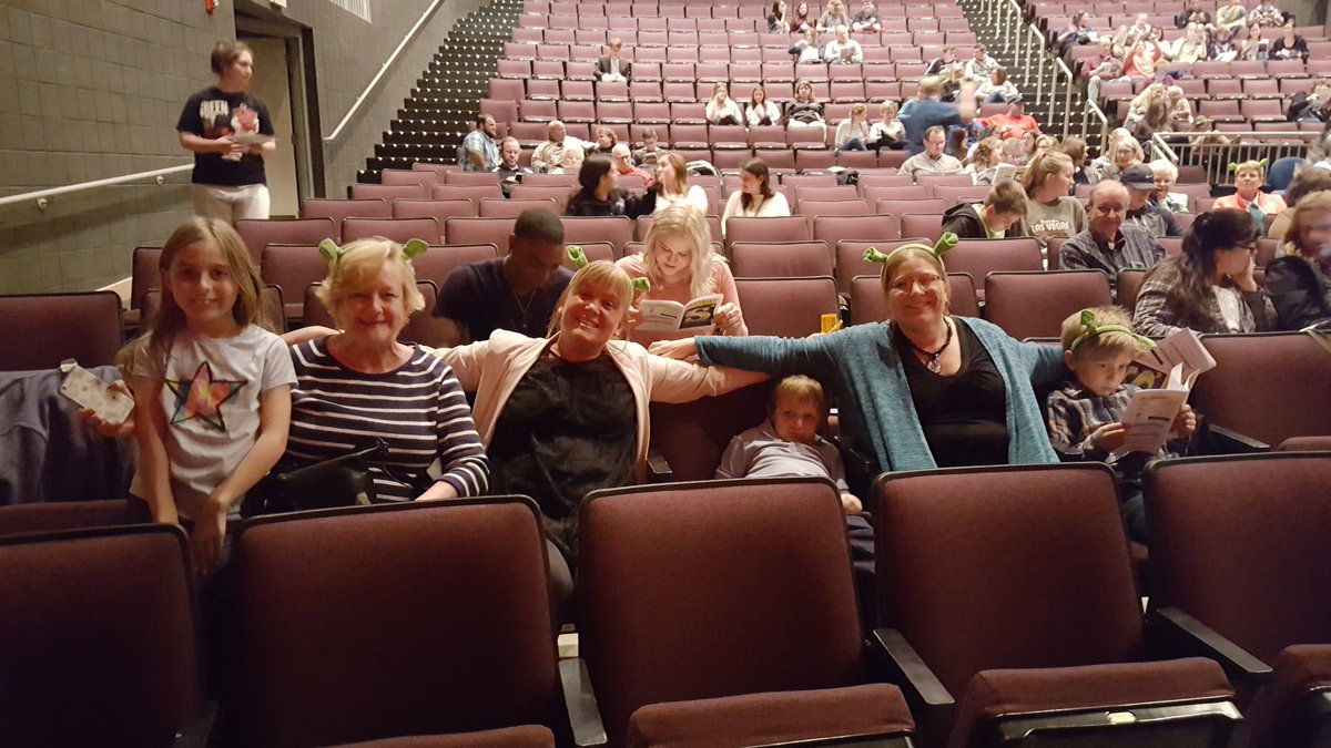 nurseamyb's tweet photo. The English teachers are earred up for @SCN_Shrek opening night! https://t.co/8I4PEMCjKm