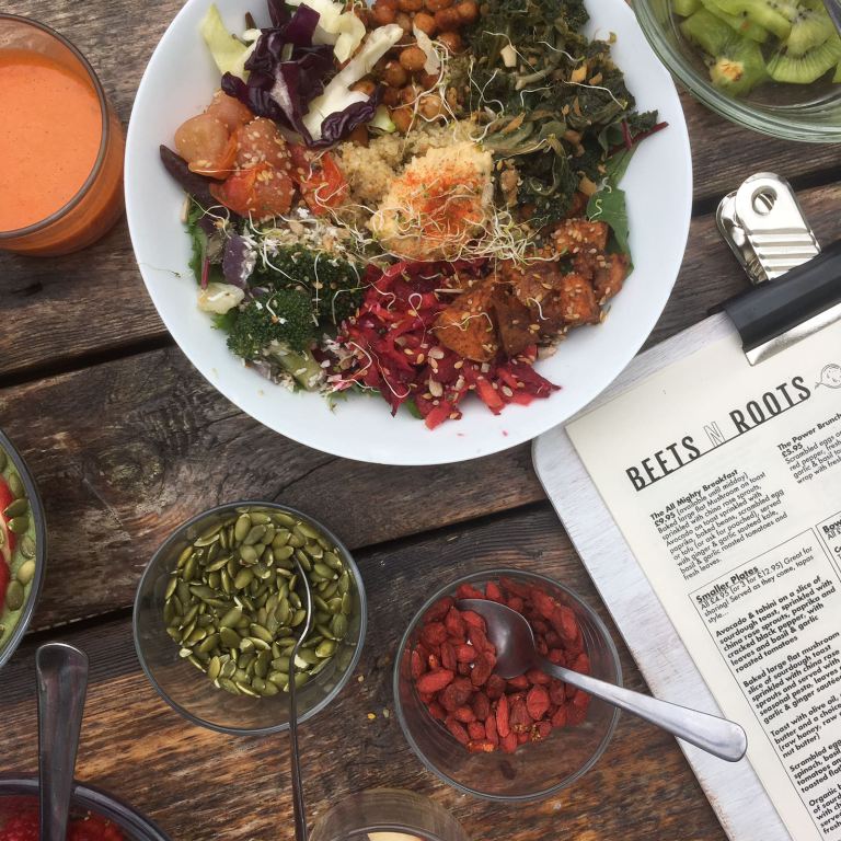 Heathercowper's tweet photo. Tasty menu at @BeetsNRoots #Bristol and child friendly! says @sheandhem #BBBeetsNRoots https://t.co/atZ0eppZJR https://t.co/XlxzskJQPX