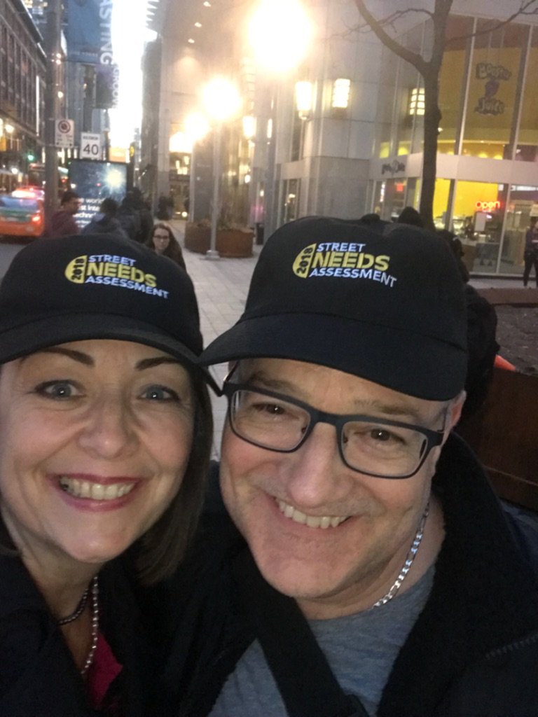 panders2008's tweet photo. Mary-Anne Bedard and @KevinFrankish doing the #HomelessCountTO in downtown west https://t.co/FJTKtr0dhj