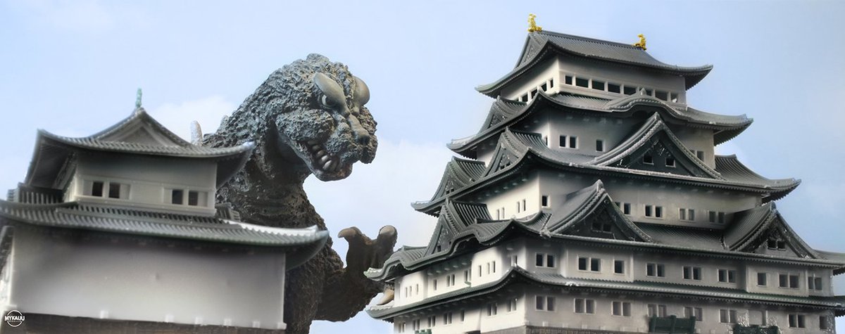 □□□□M1号 ゴジラ 名古屋城接近 ジオラマセット□□□□ 【公式通販】