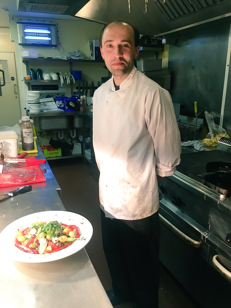 Our talented wonderful chef Greg making the new Salad #thymesummermenu #tasty #mmmm 😋