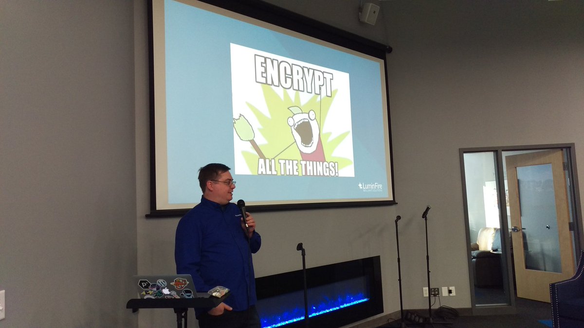 mspwordpress's tweet image. Starting off our April meeting @LuminFire with @nciske teaching us how to encrypt all the things!