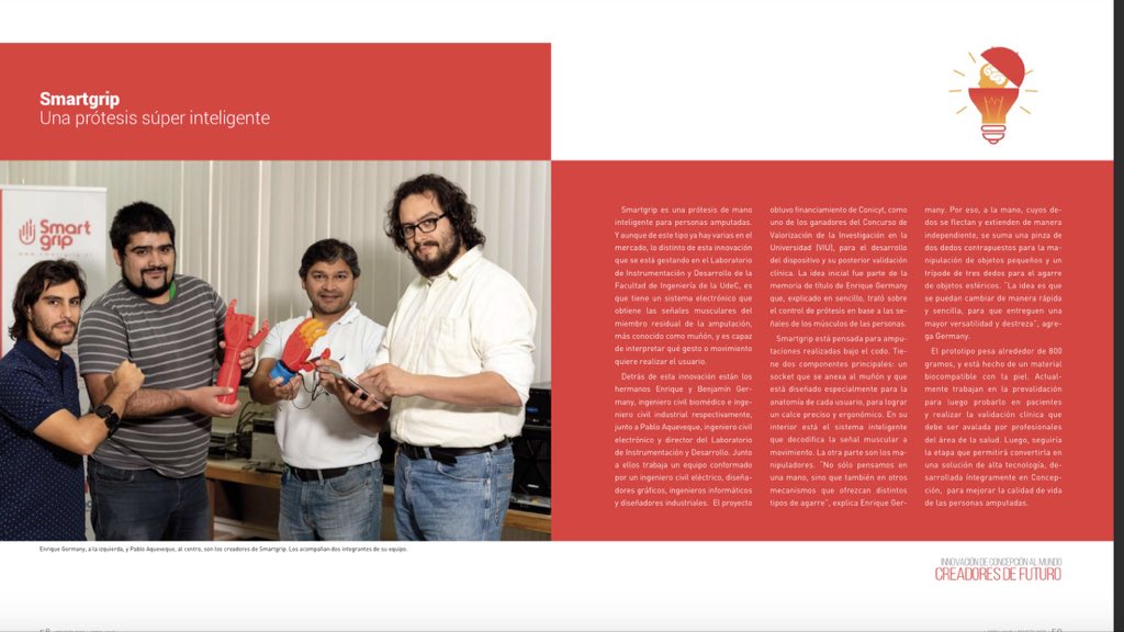 Smartgrip_Spa's tweet photo. Entrevista con revistaNOS, emprendimiento tecnológico.
#fiudec #gearboxUdeC #smartgrip   https://t.co/7LA8Z4p8Xj https://t.co/jqxHIjtnU1