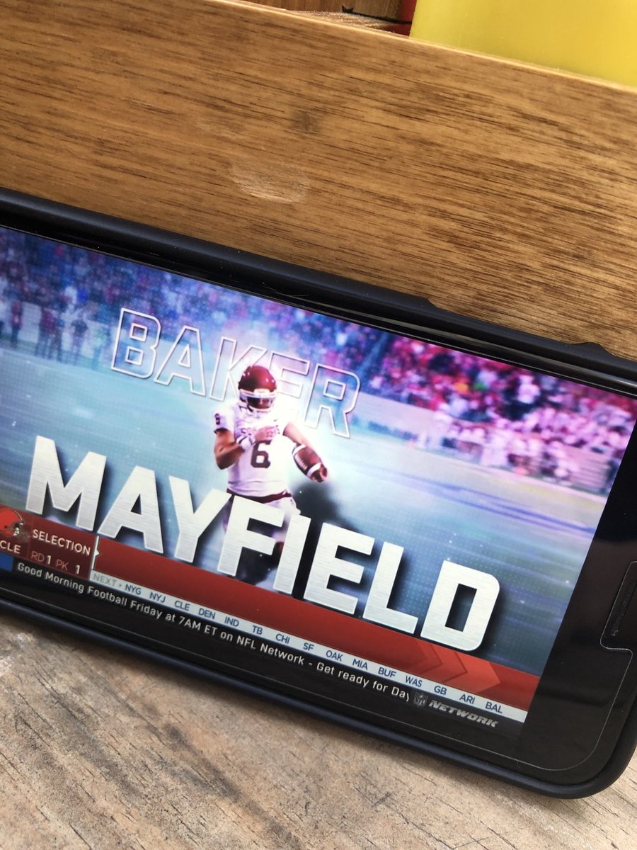 kaleyokelley's tweet image. And it’s #Mayfield to #Cleveland @Browns #NumberOnePick @NFL