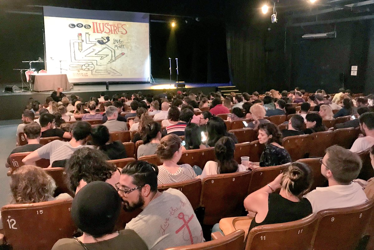 LiniersyMontt's tweet photo. 3️⃣2️⃣1️⃣... ¡Todo listo! ¡En minutos empezamos! #standupilustrado en @CCKonex #liniers #montt #losilustres 🎨✏️ https://t.co/hyTebNH6yL