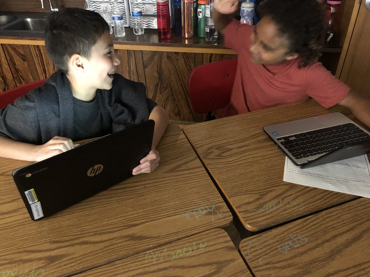 MrsGerety4's tweet photo. We spent the day collaborating with peers to revise our “I Survived...” stories to include stronger word choices and elaborative details! What a great day! #hardwork #writingisneverdone #ISurvived #ela @laurenTarshis https://t.co/FpgGaAKpit