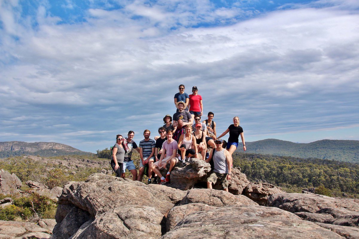 FlindersRHSA's tweet photo. Last weekend PRCC students, staff and their partners in the beautiful South East region (GGT) set out on a 'Wellbeing Weekend' in Halls Gap. Here's a quick snap of the group enjoying the perfect weather and the amazing scenery. https://t.co/WGLjfgf7jN