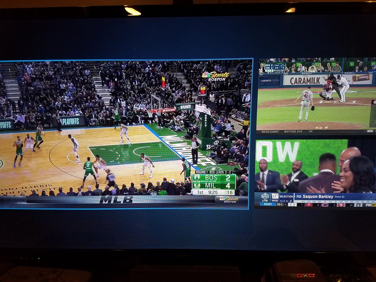 HHHThe2nd's tweet image. This is one of the reasons I love #PlaystationVue. #BOSvsMIL 🏀 #BOSvsTOR ⚾ #NFLDraft #Playstation