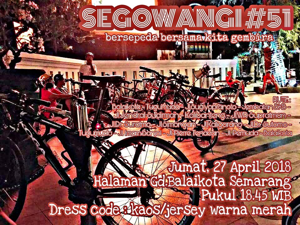 Nanti malam, kawan pesepeda kota Semarang! 
@KotaSMG <a href="/EventSemarang/">.</a> <a href="/hendrarprihadi/">Hendi (Hendrar P)</a> <a href="/ganjarpranowo/">Ganjar Pranowo</a> <a href="/infosemarang/">Info Semarang</a> <a href="/wisatasemarang/">Wisata Semarang</a> <a href="/CityHype_SMG/">CityHype Semarang</a> <a href="/visitsemarang/">Visit Semarang</a> <a href="/CFD_Semarang/">Car Free Day SMG</a>