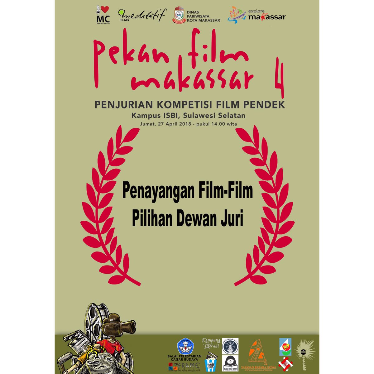 Penjurian kompetisi film pendek Siang ini pukul 14:00 wita di Kampus ISBI Sulsel. Yuk datang.