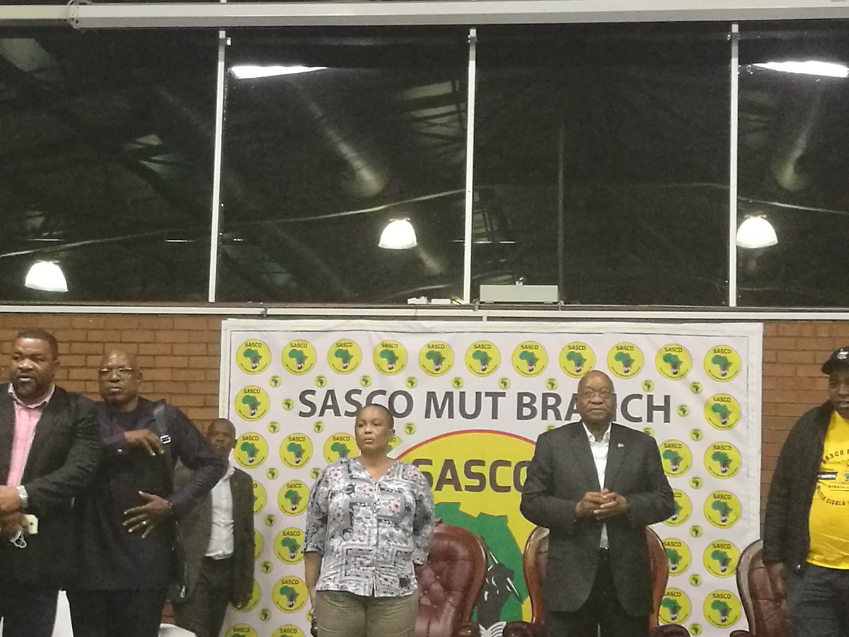 Leko3's tweet photo. #sabckzn #ZUMAMUT Former ANC president earlier arriving at Mangosuthu University of Technology for a lecture on free education https://t.co/Cxs8sWBR50