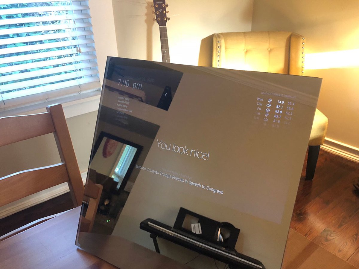 ModMyPi's tweet photo. Check out this awesome PiTop CEED powered smart mirror by Zach from @howchoo supported by us at #ModMyPi 😁 - neat project and a great guide to go with it so you can own one too! https://t.co/3ujq6RDwbZ